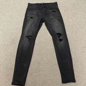 Men's Hollister Super Skinny Black Jeans, W31/L32